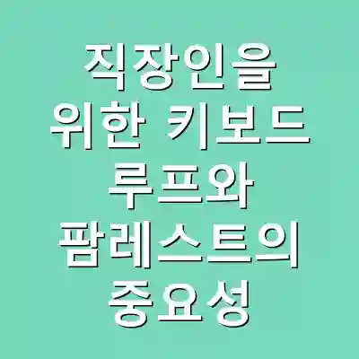 직장인을 위한 키보드 루프와 팜레스트의 중요성